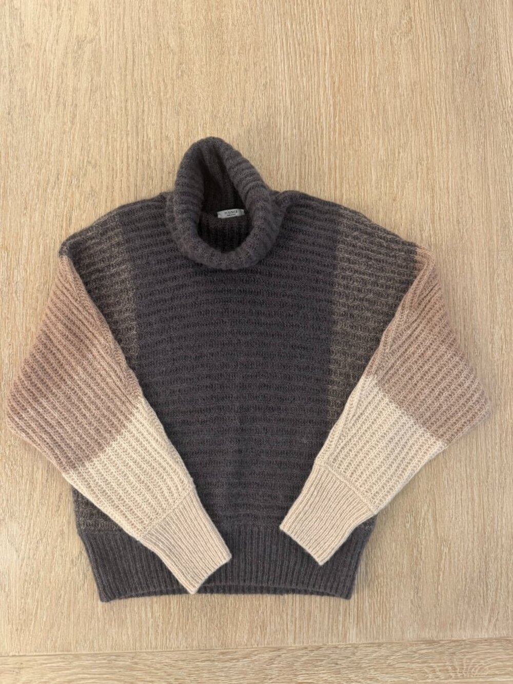 Peserico Tricot Color Blocked Turtleneck Sweater Alpaca Blend - Size S